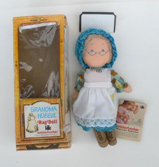 Vintage Holly Hobbie Rag Doll Grandma Hobbie Boxed Knickerbocker 1978