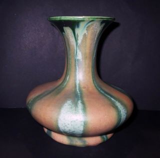 Antique Studio Artist Signed - Belgium Pottery Drip Vase - Exceptional