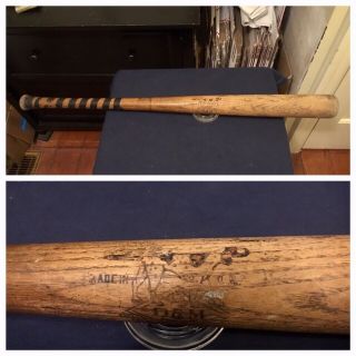 Antique/vintage Draper Maynard D & M Baseball Bat Wood 33 " Lucky Dog No.  100