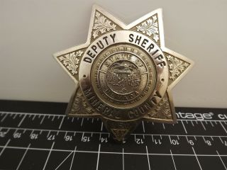 Vintage Obsolete Mineral County Nevada Deputy Sheriff Badge George F.  Cake