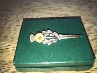 Antique Vintage Silver Scottish Brooch Hallmarjed And Stamped Wirh Makers Name 2
