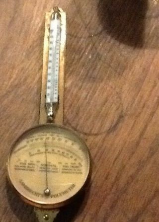 Rare Antique1919 Lambrecht Polymeter Barometer Thermometer