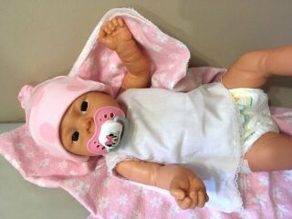 Vintage Anatomically Correct Baby Girl Doll With Pacifier Could Reborn Doll 2