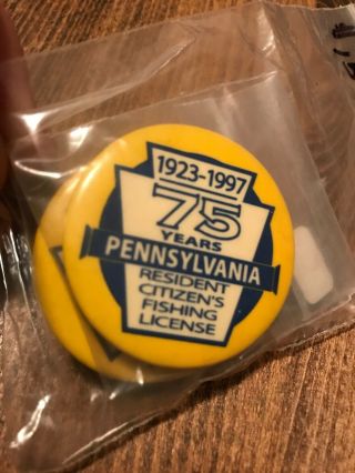 75 Year Pa.  Pennsylvania Resident Fishing License 1997 Bagged 