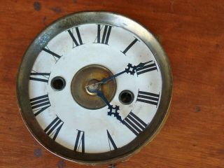 Antique German Clock Movement With Dial And Hands