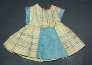 Vintage Unusual Dress Ideal Toni P90 Doll Aqua Yellow Cond.