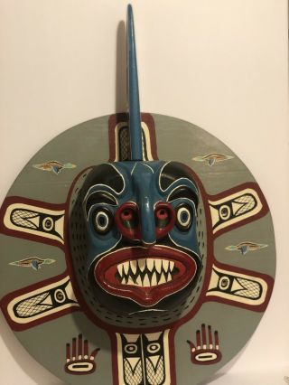 Vintage Northwest Coast Native Art Largekiller Whale Mask
