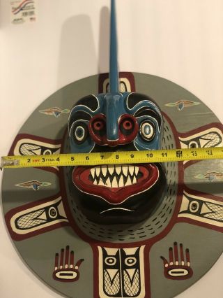 Vintage Northwest Coast Native Art LargeKiller Whale Mask 6