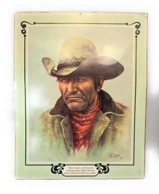 Bill Hampton Cowboy Print - Vintage Western - - 16x20 It/547