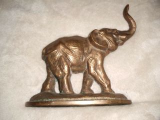 Antique Solid Bronze Elephant Doorstop 8,  Lbs.