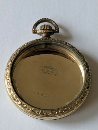 Antique Supreme Gold Filled Pocket Watch Case 24.  3 Grams
