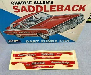 Mpc 1969 Dodge Dart Charlie Allen " Saddleback " F/c 718 - 200 Amt 1/25 Decal Sheet