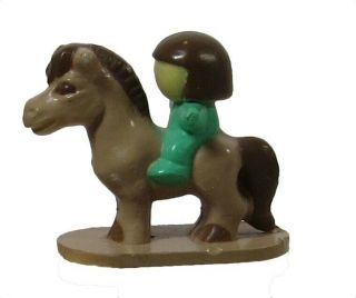 1989 Vintage Polly Pocket Doll Pony Club - Horse With Rider Bluebrid Toys