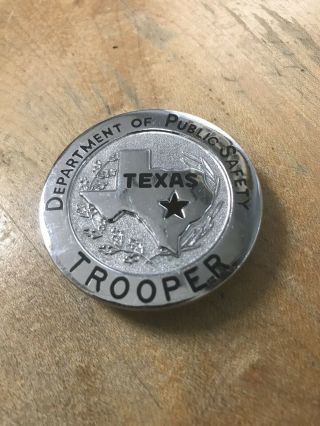 Texas Department Of Public Safety Trooper Wallet Badge Police Blackinton