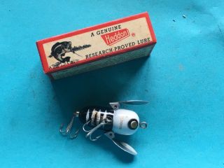 Vintage Heddon 320 - Bwh Tiny Crazy Crawler W/vintage 1/2 Box - Extremely - Mich