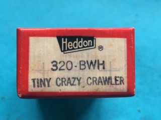 VINTAGE HEDDON 320 - BWH TINY CRAZY CRAWLER W/VINTAGE 1/2 BOX - EXTREMELY - MICH 2
