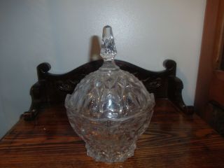Antique Cut Glass Candy Dish With Lid