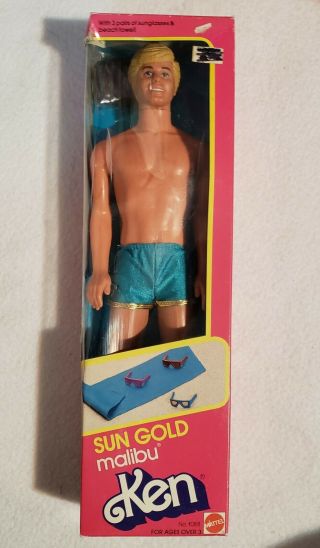 Vintage Mattel Barbie Sun Gold Malibu Ken 1983 No.  1088