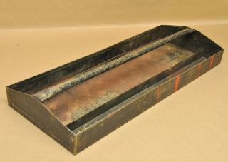 Vintage Metal Tool Box Tray Tote Divided Box Handle Caddy Salvage Industrial 2