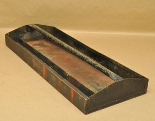 Vintage Metal Tool Box Tray Tote Divided Box Handle Caddy Salvage Industrial 4