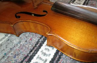Rare Fine Old Antique 20s Vintage Mittenwald Germany Export 4/4 Violin Gd Player 6
