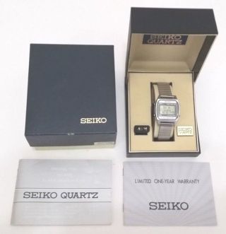 Vintage Seiko Digital Quartz Silver Watch A904 - 5009 Except Light Button