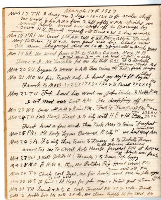 11 Handwritten Diaries Yarger Family Lancaster Illinois Births Deaths 1907 - 1948 5