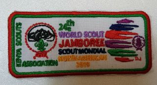 RARE 24th World Scout Jamboree 2019 KENYA Contingent UNIFORM neckerchief & PATCH 2