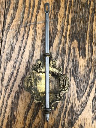 Antique fancy american kitchen shelf or mantle clock pendulum 12 5