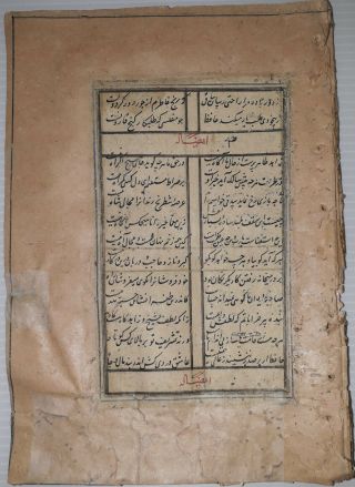 India Very Old Interesting Arabic/urdu Manuscript,  9 Leaves - 18 Pages.