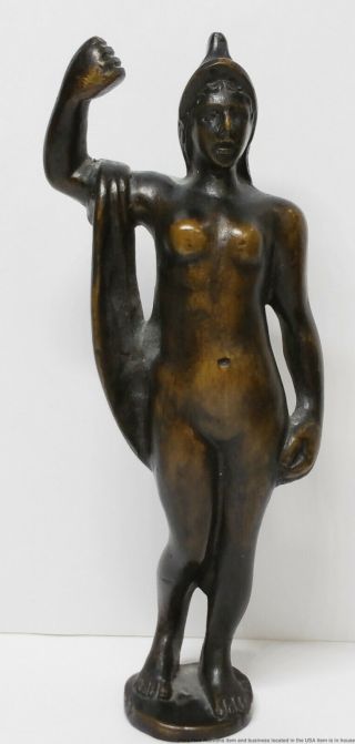Antique French Grand Tour Bronze Nude Statue 5.  5 Inches