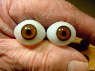 vintage pair glass eyes with veins for bisque Doll Ø 21mm age 1910 Lausch A 1521 4