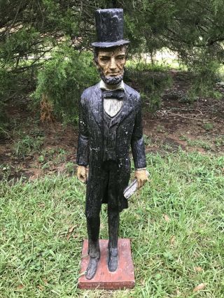 Vintage Mid Century Modern 1963 President Abraham Lincoln Statue By Ethan Allen