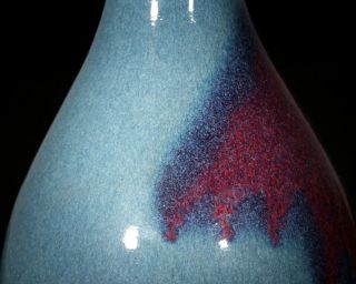 Great Large 18/19THC Chinese Langyao Red & Blue Guan Crackle Glazed Vase 5