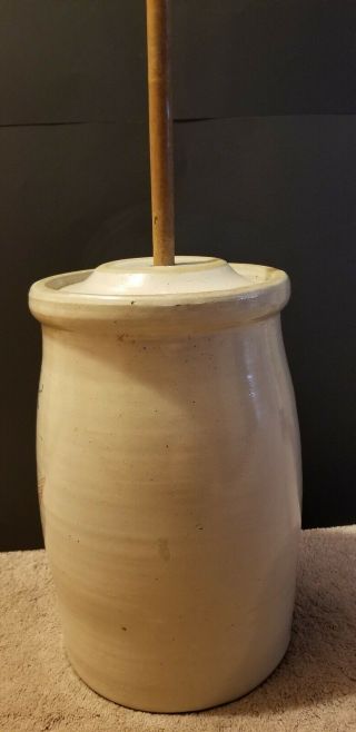 Antique Red Wing Stoneware 4 Gallon Hand Thrown Crock Butter Churn Age 1900 - 1940 5