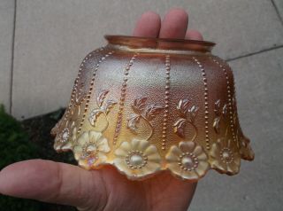 Antique Carnival Glass Daisy Chain Marigold Ceiling Lamp Shade