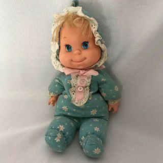 Vintage 1970 Mattel Baby Beans Doll Blue Pj 