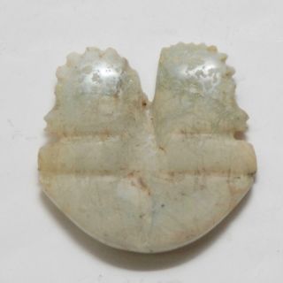 Pre Columbian Jade Stone Pectoral_carved_38 X 39.  8 X 5.  5mm_13.  1 Grams