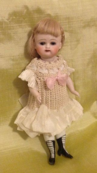 Sweet Dress For Antique All Bisque Doll Mignonette