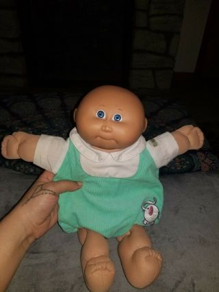 Vintage Cabbage Patch Kid Bean Butt Baby Bald Blue Eyes Minty Ws Tag