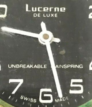 Vintage Lucerne De Luxe Swiss Made Unbreakable Mainspring Wrist Watch 2
