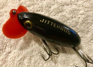 Fishing Lure Fred Arbogast Jitterbug Wwii Plastic Lip Tackle Box Crank Bait