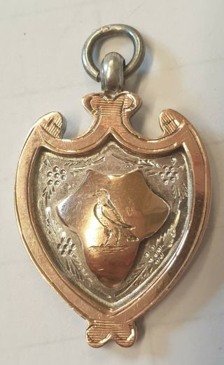 Vintage Sterling Silver Watch Fob/medal 1941