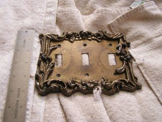 Vintage Gothic Goth Metal Light Switch Cover 3 Switches