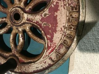 Antique Van Berkel ' s U.  S.  Slicing Machine Hand Crank Flywheel PART 6