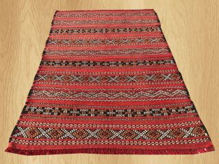 Hand Knotted Vintage Traditional Morocco Wool Kilim Area Rug 4 X 3 Ft (3940)