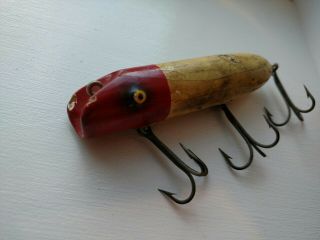 4 Old Fishing Lures Vintage 2 Wood Beaters