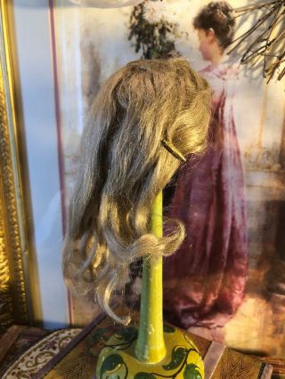 Antique Ash Brown Mohair Doll Wig