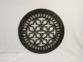 Antique Round Victorian Heat Grate Vent Cast Iron 11 5/8 In Cover Only