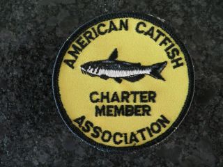Vintage Fishing Patch - American Catfish Assn - 3 1/4 Inch